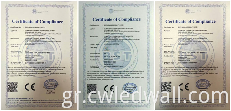 Led Wall Certificate